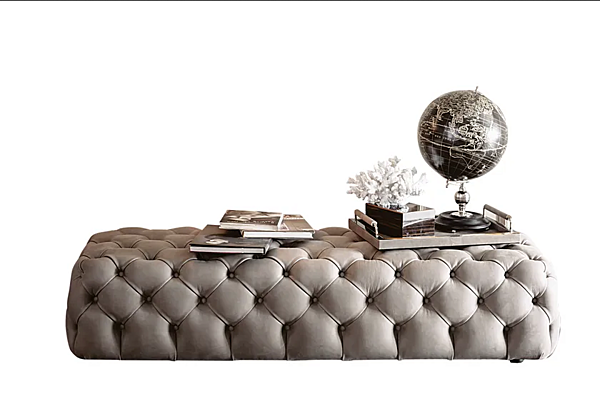 Квадратный пуф из кожи с tufting CASAMILANO HYATT фабрика CASAMILANO из Италии. Фото №2