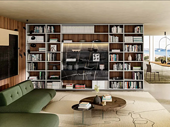 Секционный книжный шкаф 30 мм LAGO 1211 Секционный книжный шкаф 30 мм LAGO 1211 фабрика LAGO из Италии