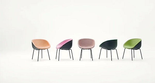 Кресло с обитой спинкой из каната PAOLA LENTI Amable B129DE фабрика PAOLA LENTI из Италии. Фото №4