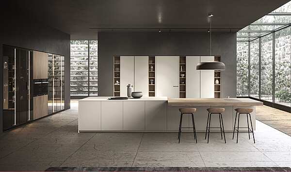 Кухня с островом из дерева ASTER CUCINE Atelier 1 фабрика Aster Cucine из Италии. Фото №1