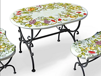  oval coffee table из лавового камня L_Antica Deruta TLC 38