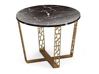 Кофейный столик из мрамора Неро Маркина и металла ALBEDO ARABESQUE Кофейный столик из мрамора Неро Маркина и металла ALBEDO ARABESQUE фабрика ALBEDO из Италии