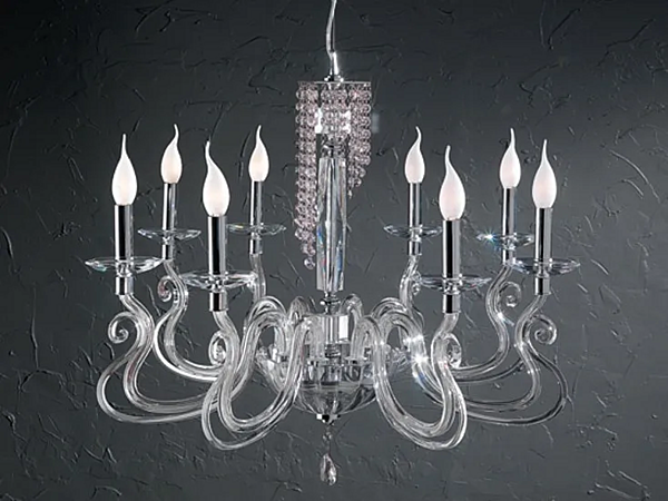 Люстра с кристаллами Сваровски из коллекции Венеция Euroluce Lampadari Superlux L8 фабрика EUROLUCE LAMPADARi из Италии. Фото №1