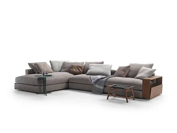 Секционный диван с мягкой спинкой и шезлонгом из ткани FLEXFORM HARPER фабрика FLEXFORM из Италии. Фото №2