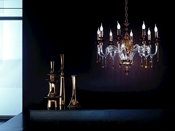 Люстра из латуни Elsa L8 Euroluce Lampadari фабрика EUROLUCE LAMPADARi из Италии. Фото №2