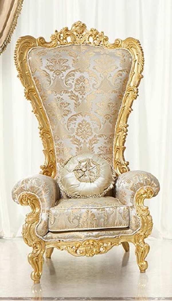 Два позолоченных трона со столом Modenese Gastone фабрика MODENESE GASTONE из Италии. Фото №3