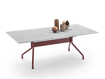 Стол для сада из нержавеющей стали с каменной столешницей FLEXFORM ACADEMY 2A1L6, 2A1L7 Стол для сада из нержавеющей стали с каменной столешницей FLEXFORM ACADEMY 2A1L6, 2A1L7 фабрика FLEXFORM из Италии