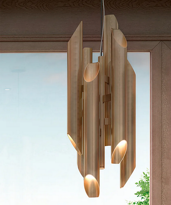 Подвесная лампа из окрашенной стали с LED подсветкой CASAMILANO SHARD RDX фабрика CASAMILANO из Италии. Фото №2