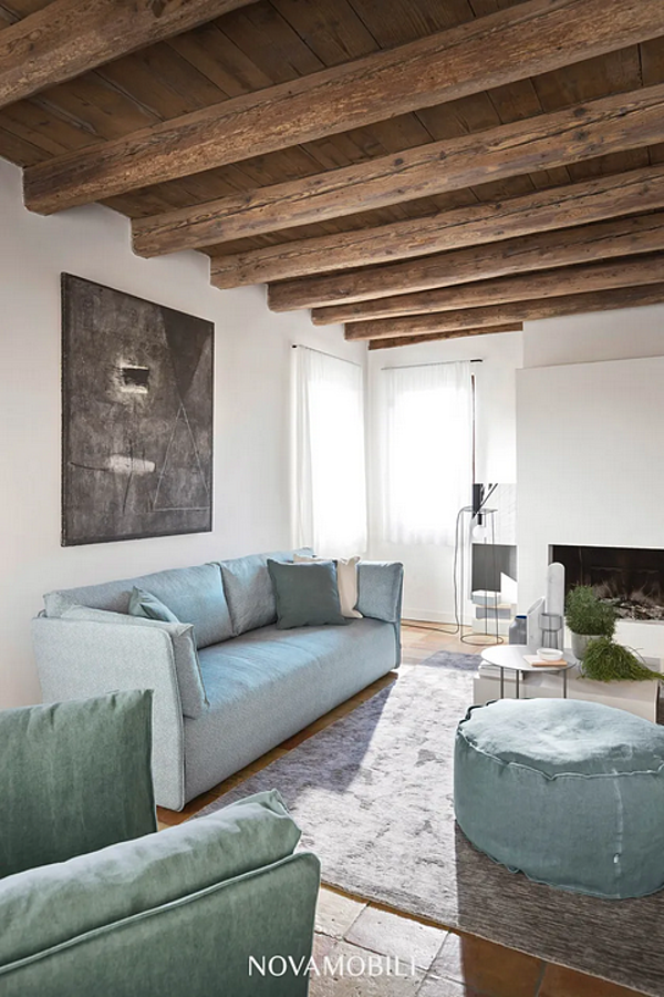 Модульный диван с мягкой спинкой из ткани NOVAMOBILI SMUK SOFA фабрика NOVAMOBILI из Италии. Фото №4