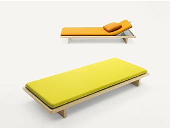 Шезлонг с мягкой спинкой из ткани PAOLA LENTI Sabi B39G