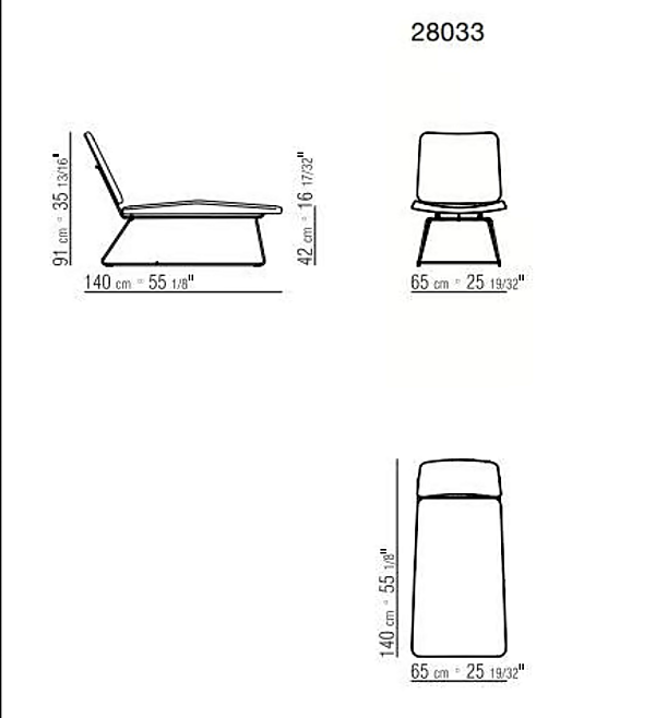 Шезлонг из кожи с мягкой спинкой FLEXFORM Echoes S H фабрика FLEXFORM из Италии. Фото №2