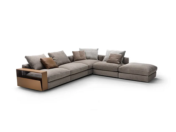 Угловой секционный диван из ткани с мягкой спинкой FLEXFORM HARPER фабрика FLEXFORM из Италии. Фото №7