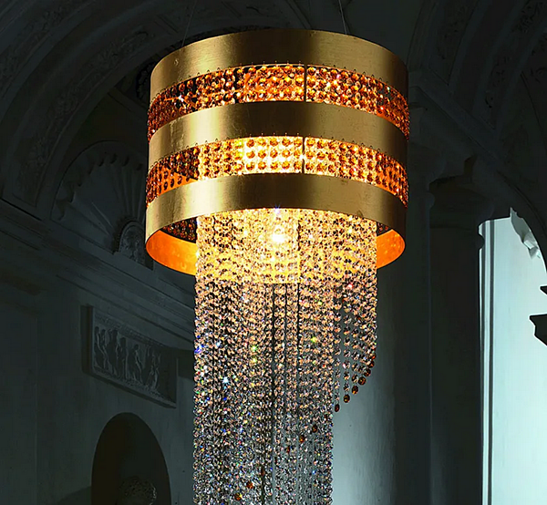 Подвесная лампа с кристаллами Сваровски Dafne Euroluce Lampadari фабрика EUROLUCE LAMPADARi из Италии. Фото №3