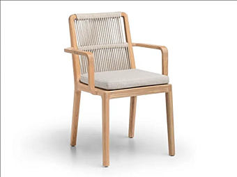 Кресло с подлокотниками из тика Molteni & C  Cobea