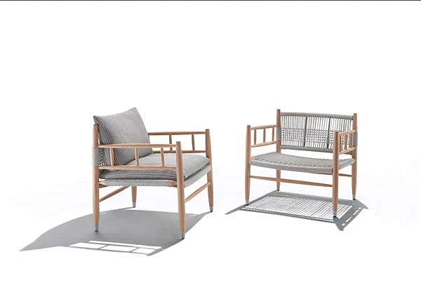 Кресло с подлокотниками из ироко FLEXFORM Lee Outdoor фабрика FLEXFORM из Италии. Фото №4