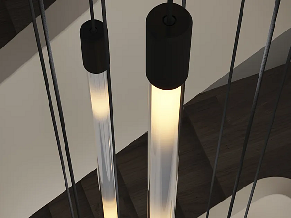 Подвесная LED лампа из стекла коллекции HABERDASHERY Flux Helixe фабрика HABERDASHERY из Италии. Фото №8