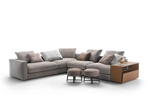 Угловой секционный диван из ткани с мягкой спинкой FLEXFORM HARPER фабрика FLEXFORM из Италии. Фото №1