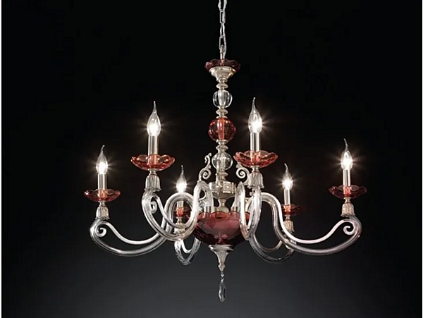 Люстра с кристаллами Сваровски из коллекции Lyra Euroluce Lampadari L6 фабрика EUROLUCE LAMPADARi из Италии. Фото №1