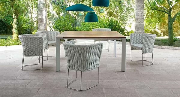 Кресло с мягкой спинкой из полиэстера для сада PAOLA LENTI Ami B32HE фабрика PAOLA LENTI из Италии. Фото №3