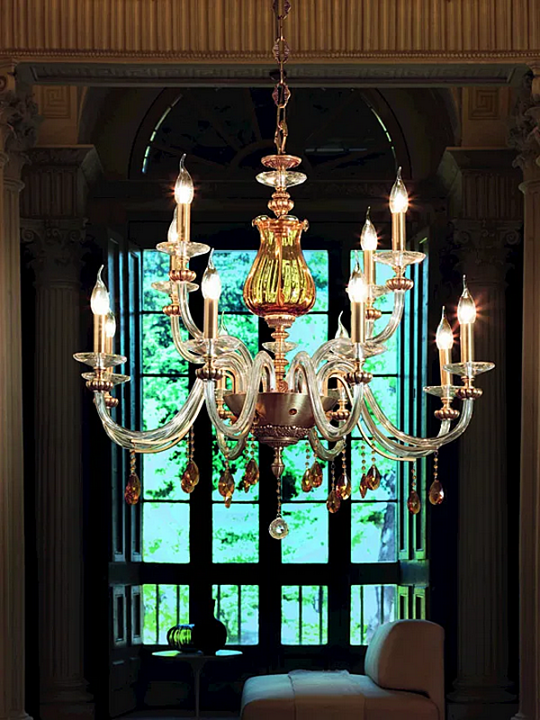 Люстра с кристаллами Сваровски Flora L8 4 Euroluce Lampadari фабрика EUROLUCE LAMPADARi из Италии. Фото №2