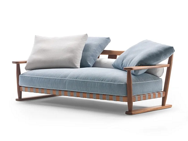Садовый диван из дерева Iroko коллекции Meriggio FLEXFORM фабрика FLEXFORM из Италии. Фото №1