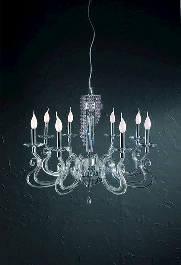 Люстра с кристаллами Сваровски из коллекции Венеция Euroluce Lampadari Superlux L8 фабрика EUROLUCE LAMPADARi из Италии. Фото №2