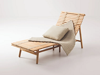 Шезлонг из бамбука с мягкой спинкой PAOLA LENTI Shibui B186D