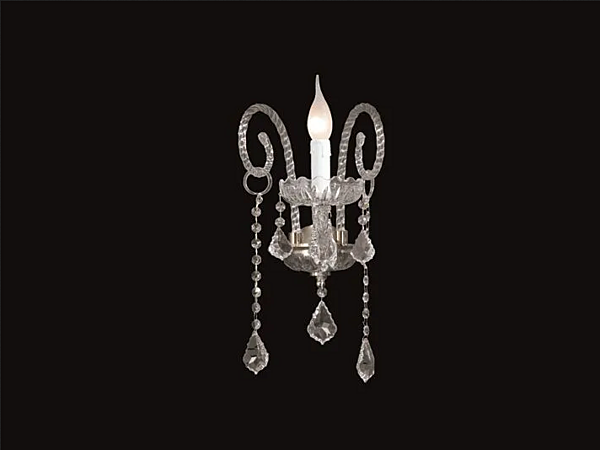 Настенный светильник с кристаллами Сваровски Euroluce Lampadari Epoca A1 фабрика EUROLUCE LAMPADARi из Италии. Фото №1