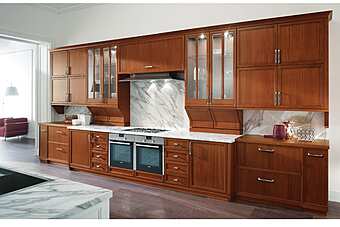 Линейная встроенная кухня с островом из материала ASTER CUCINE Avenue 6
