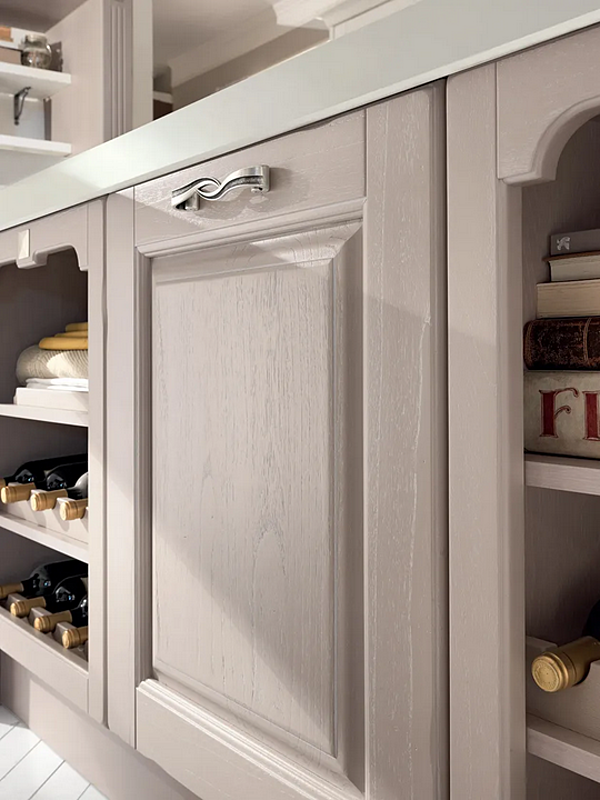 Деревянная кухня с островом и ручками LUBE CUCINE Laura 01 фабрика LUBE CUCINE из Италии. Фото №9