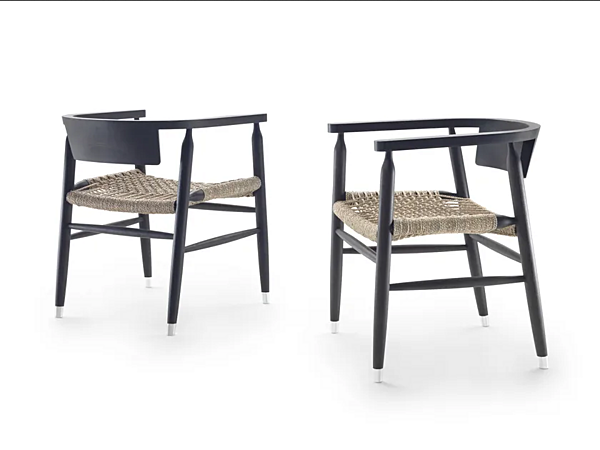 Кресло из ясеня с сиденьем из бумажной лозы FLEXFORM DORIS 29911 фабрика FLEXFORM из Италии. Фото №4