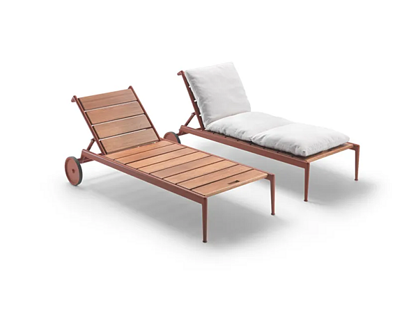 Шезлонг с колесами из дерева Ироко FLEXFORM ATLANTE фабрика FLEXFORM из Италии. Фото №7