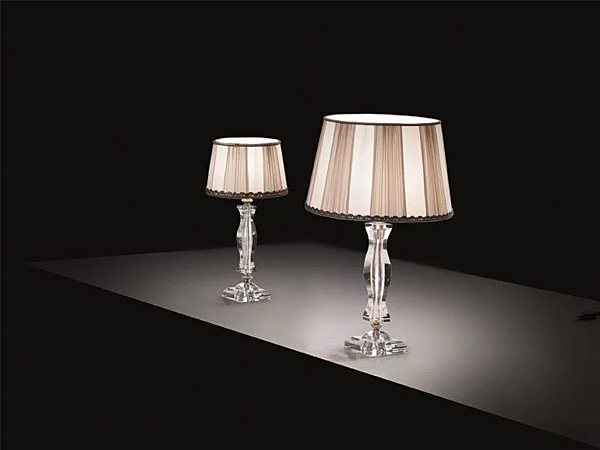 Настольная лампа из металла с абажуром Euroluce Lampadari Midha LG1 LP1 фабрика EUROLUCE LAMPADARi из Италии. Фото №1