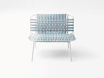 Кресло с обитой спинкой из нержавеющей стали PAOLA LENTI TELAR B157A/B157C