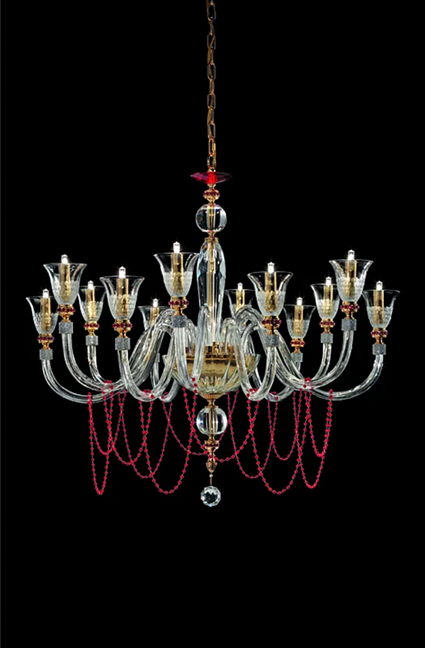 Люстра с кристаллами Сваровски Claire L6 6 Euroluce Lampadari фабрика EUROLUCE LAMPADARi из Италии. Фото №3