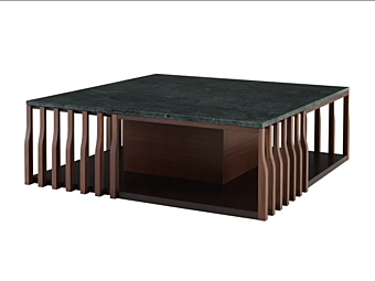 Кофейный стол из массива дерева и мрамора LIGNE ROSET UTOPIA 005BGE1T