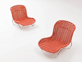Кресло с подлокотниками из веревки PAOLA LENTI Jardin B179AA