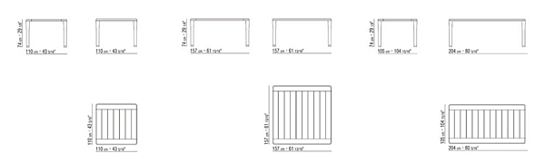 Прямоугольный садовый стол из ироко FLEXFORM KOBO фабрика FLEXFORM из Италии. Фото №6