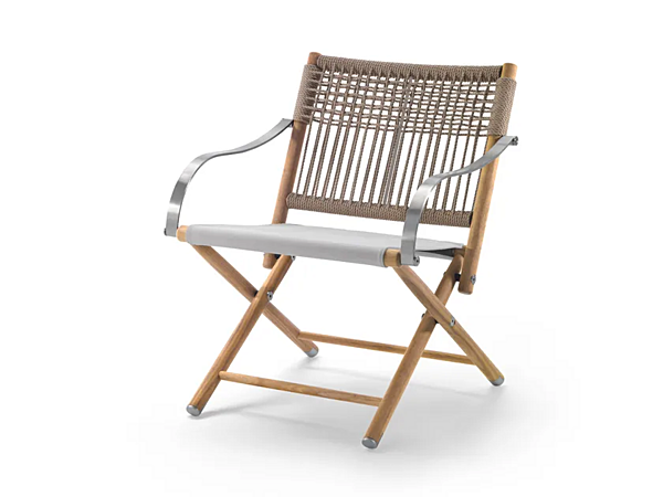 Кресло из ироко с мягкой спинкой FLEXFORM LAUREN 02C3C1 фабрика FLEXFORM из Италии. Фото №1