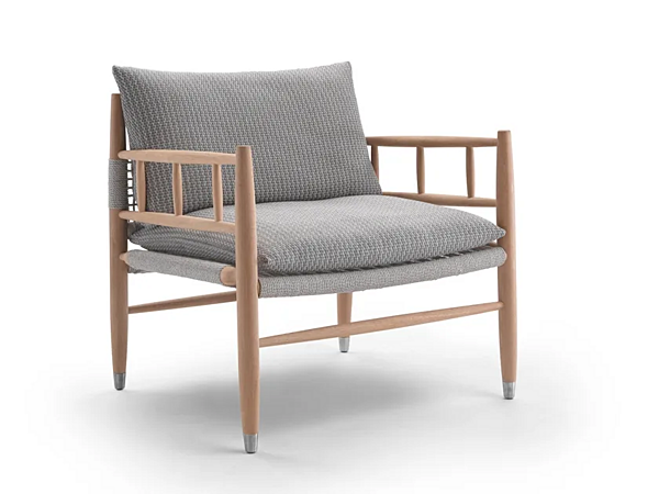 Кресло с подлокотниками из ироко FLEXFORM Lee Outdoor фабрика FLEXFORM из Италии. Фото №1