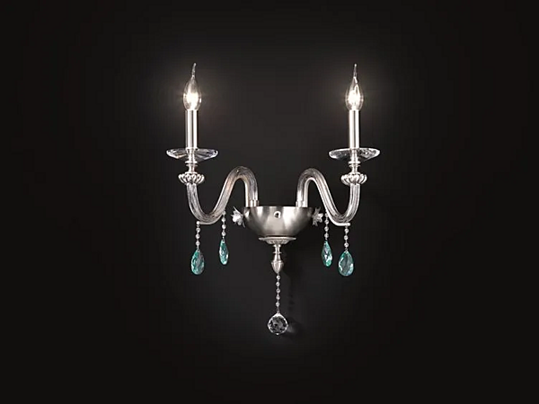 Настенный светильник из хрусталя Swarovski Flora A2 Euroluce Lampadari фабрика EUROLUCE LAMPADARi из Италии. Фото №1