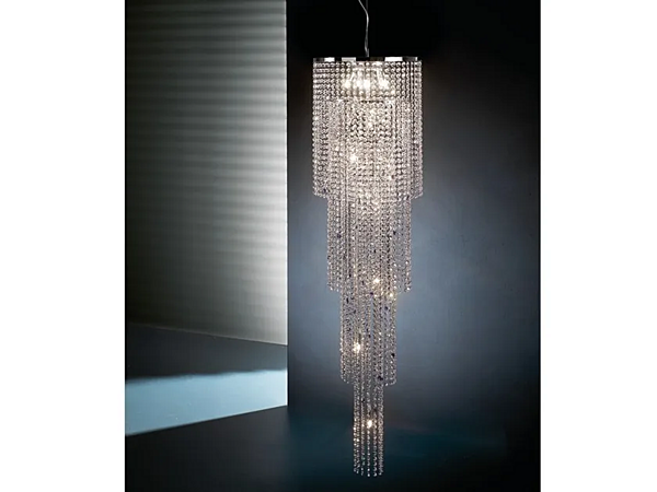 Люстра с кристаллами в форме звезд Euroluce Lampadari S14 фабрика EUROLUCE LAMPADARi из Италии. Фото №1