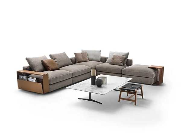 Угловой секционный диван из ткани с мягкой спинкой FLEXFORM HARPER фабрика FLEXFORM из Италии. Фото №8