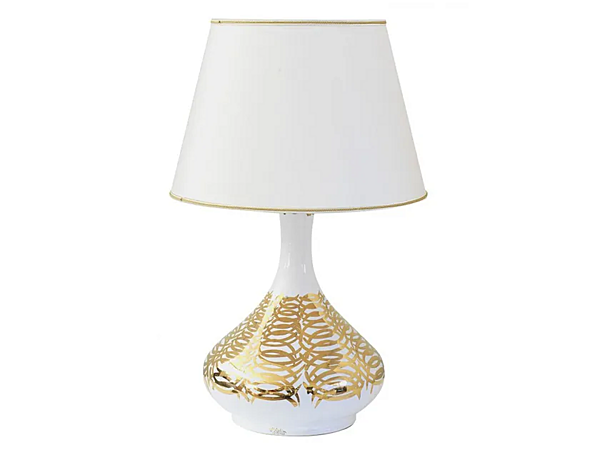 Настольная лампа из керамики ручной работы Intrecci Dorati L_Antica Deruta ID/1198/L/45 фабрика L'Antica Deruta из Италии. Фото №1