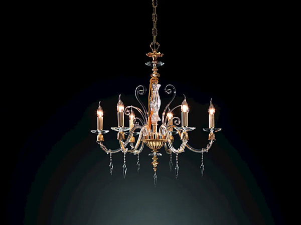 Люстра с кристаллами Сваровски Euroluce Lampadari коллекции Midha L6 фабрика EUROLUCE LAMPADARi из Италии. Фото №1