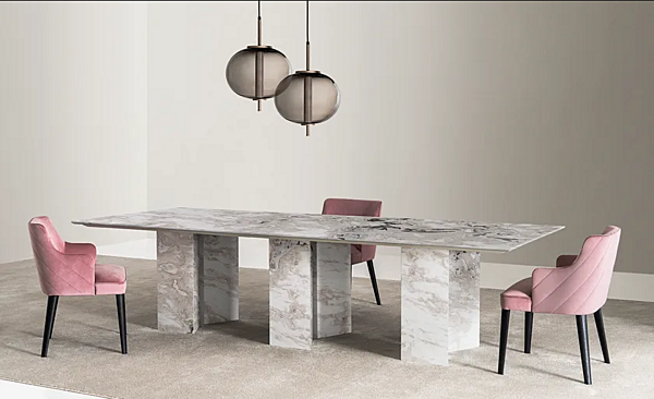Прямоугольный мраморный стол CASAMILANO KARL фабрика CASAMILANO из Италии. Фото №4