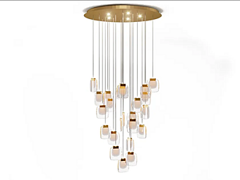 Подвесная лампа из муранского стекла PAOLO CASTELLI Golden Cloud ILL.GOLD.220