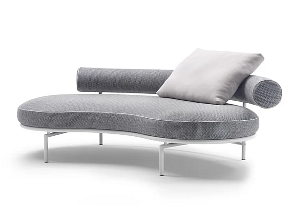 Изогнутый садовый диван из ткани Supermax FLEXFORM фабрика FLEXFORM из Италии. Фото №1