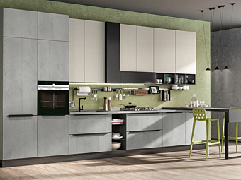 Кухня из ламинированного МДФ с задней панелью LUBE CUCINE  Plus