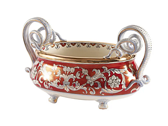 Керамический центральный элемент Lustro Rubino L_Antica Deruta LR/1188/40